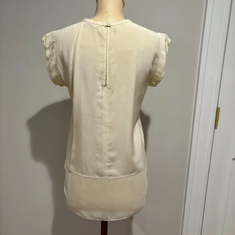 Rebecca Taylor Geo Cut-out Silk Blouse - Picture 5 of 8